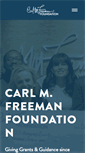 Mobile Screenshot of carlmfreemanfoundation.org
